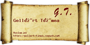 Gellért Tímea névjegykártya